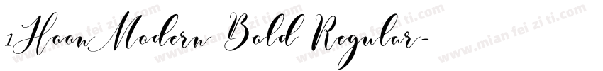 1HoonModern Bold Regular字体转换